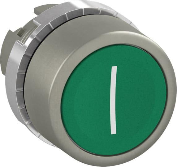 ABB SPA - ABBP9MPNVG PULSANTE, SATIN, FILO, VERDE