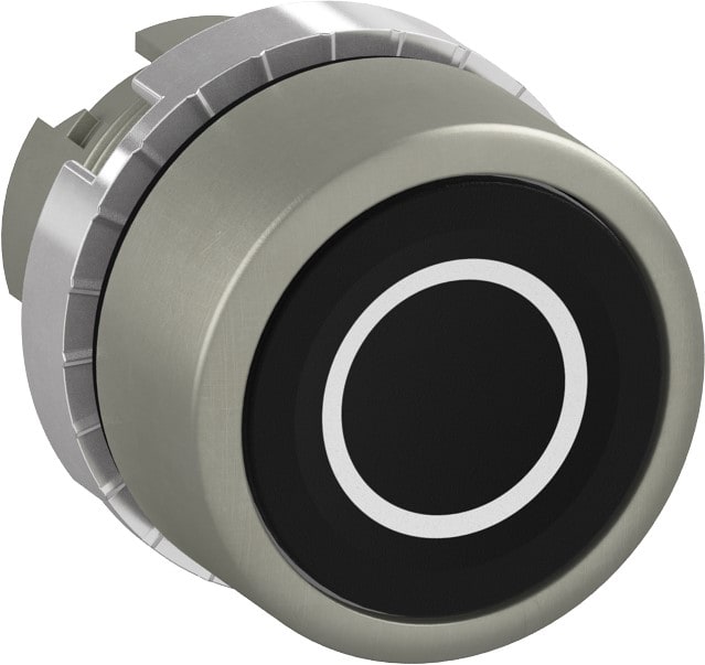 ABB SPA - ABBP9MPNNG029 PULSANTE NERO A FILO, NON-ILLUM. CON SIM
