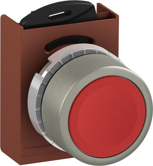 ABB SPA - ABBP9MPNRG PULSANTE, SATIN, FILO, ROSSO