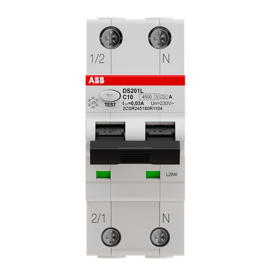 ABB SPA - ABBDS201LC10A30 DS201 L INT.DIFF.MAGN.4,5KA 1P+N A C10 3