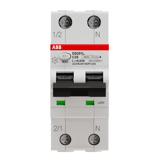 ABB SPA - ABBDS201LC25A30 DS201 L INT.DIFF.MAGN.4,5KA 1P+N A C25 3