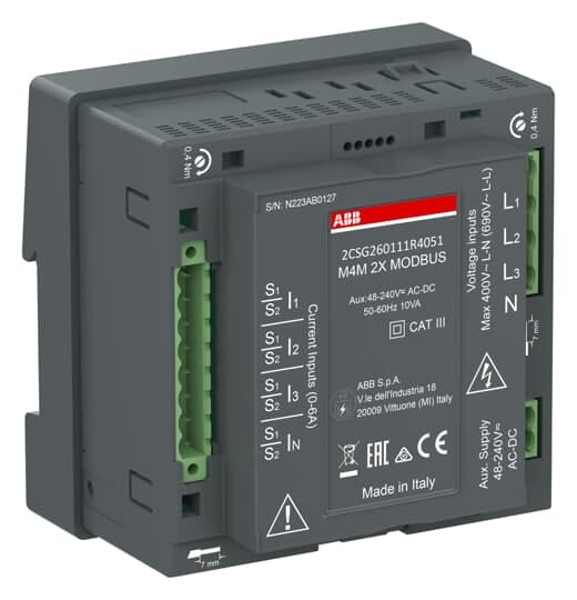 ABB SPA - ABBM2XLANQ2 ANALIZZATORE M4M 2X MODBUS TCP PQ2