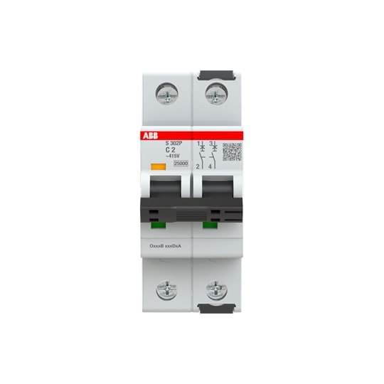 ABB SPA - ABBS302PC2 S302P C 2 INTERRUTTORE AUTOMATICO 25KA 2