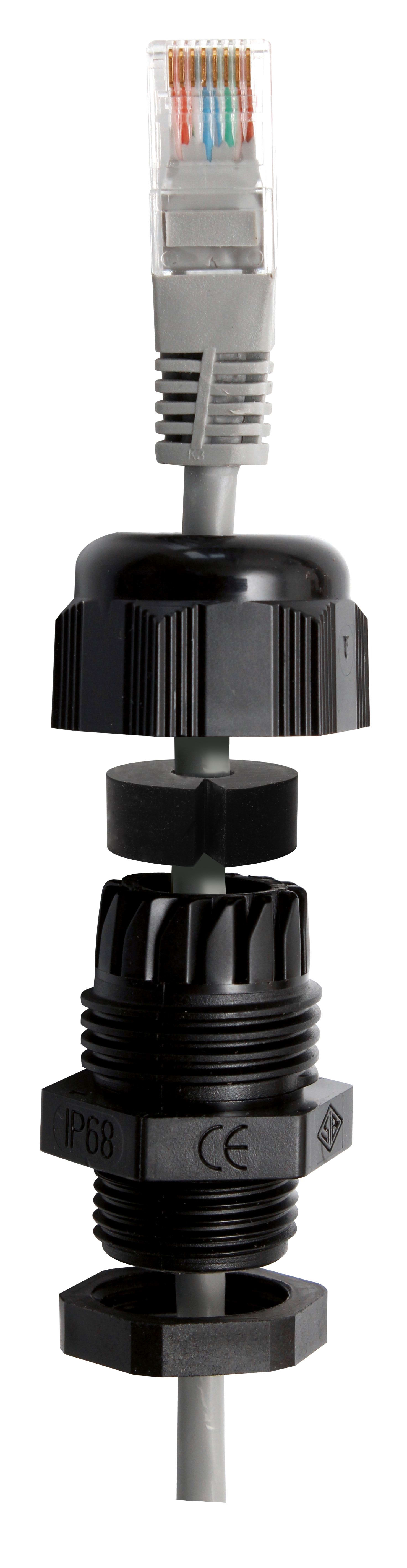 ABB SPA - ABBF8022510 PRESSACAVO SIB-TEC M25/21 RAL 9005 RJ45