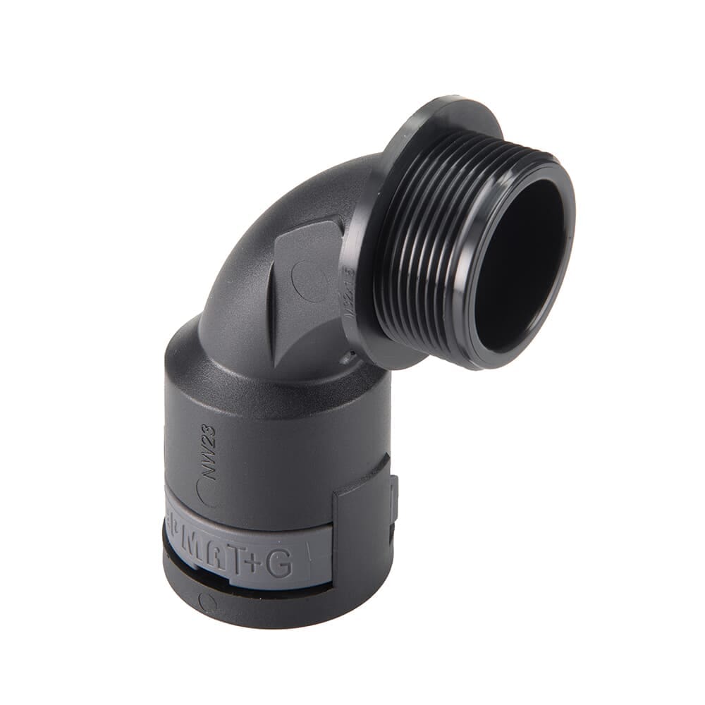 ABB SPA - ABBBVBD-M207GT RACCORDO 90G DN17 M20 PA6 BK IP66