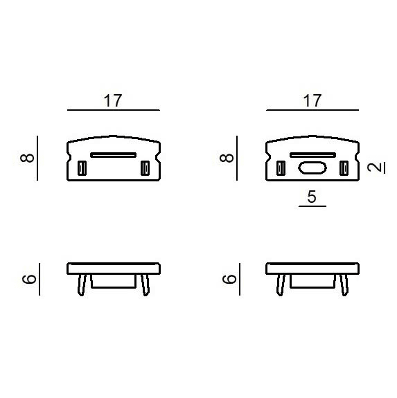 LINEA LIGHT (ILED) - ILDC-V400024 KIT TAPPI VOJO/SAGETO NERIXLENTE