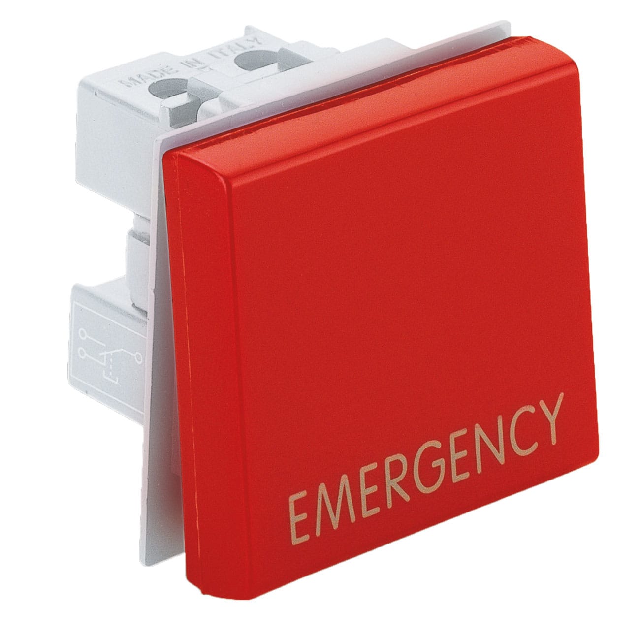 AVE - AVE45105R PULSANTE NA+NC TASTO LARGO ROSSO