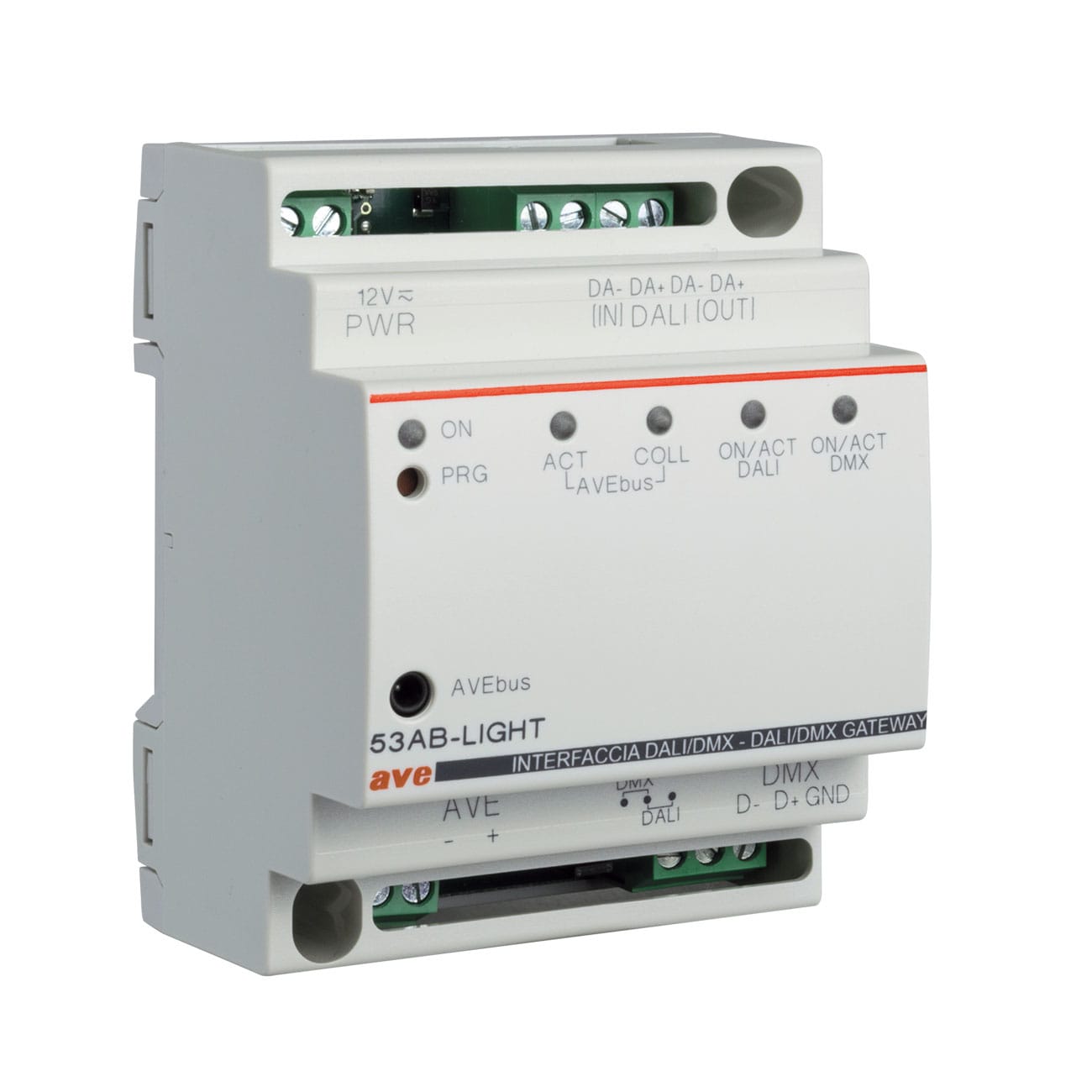 AVE - AVE53AB-LIGHT INTERFACCIA AVEBUS - DALI 4 DIN