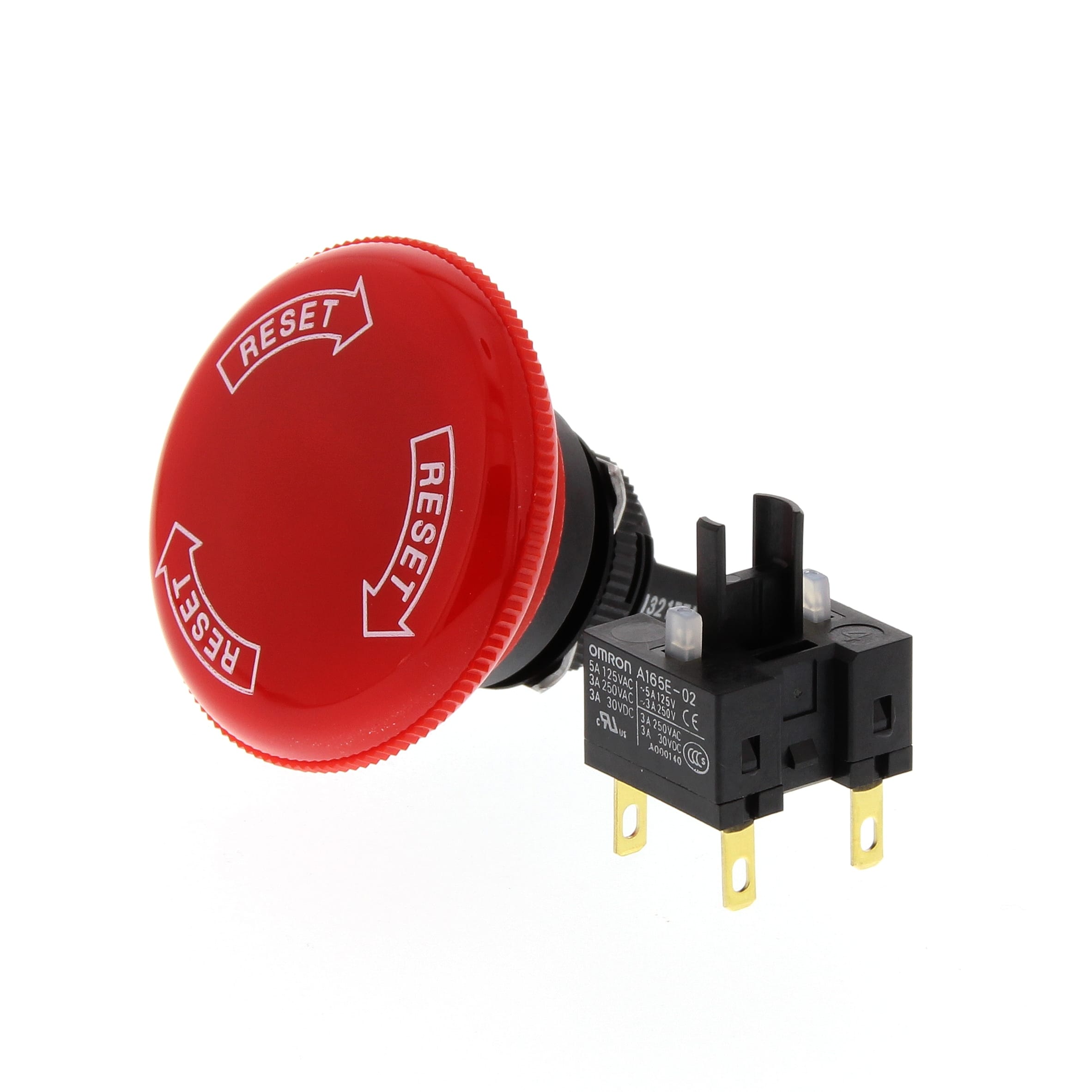 OMRON - OMRA165EM02-1606530 PULS.16,A165E,EMERGENZA40MM,2NC,NONLUMIN