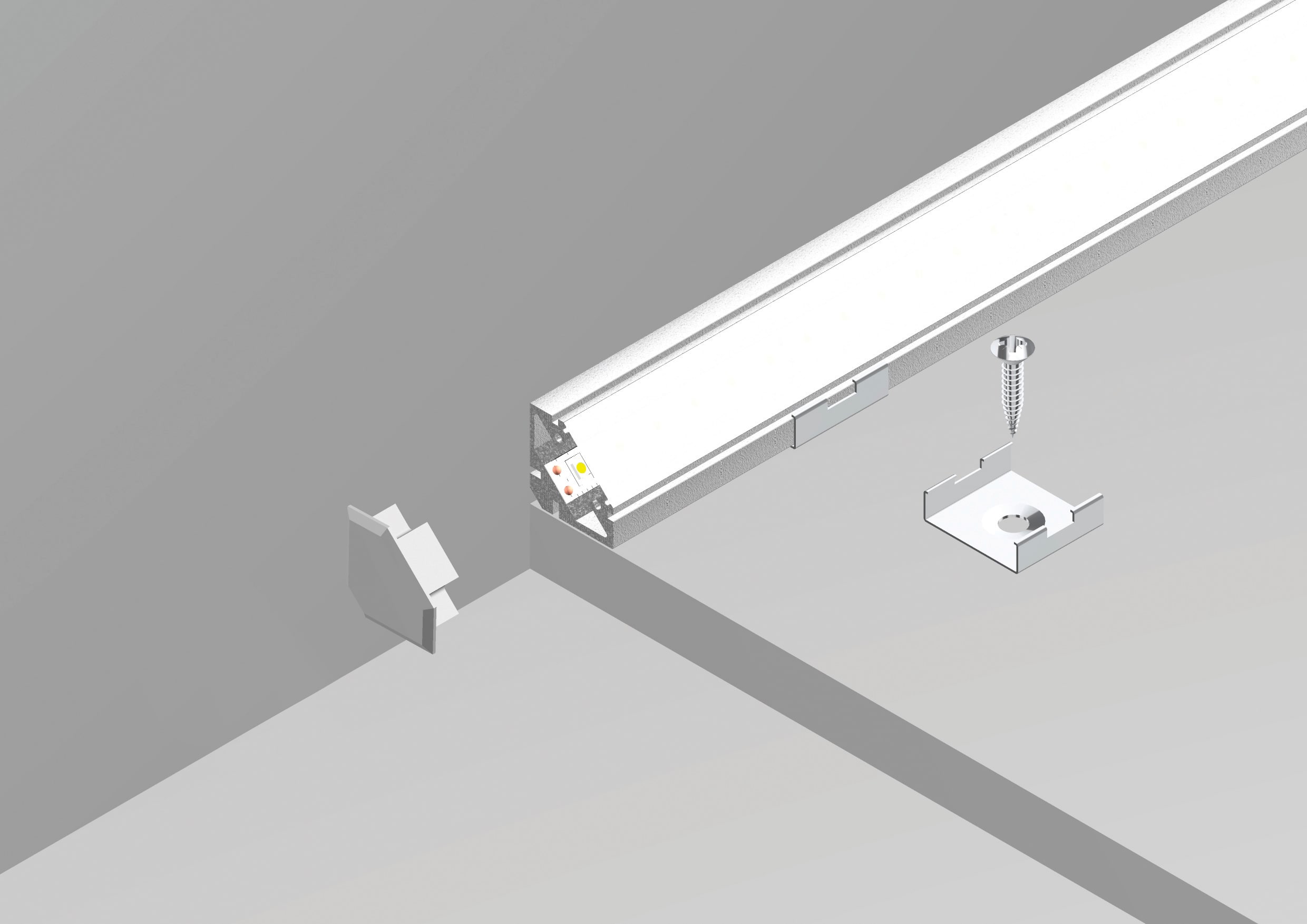 DIGIMAX SRL - DIXA191902-G PROFILO ANGOLARE GRIGIO 2MT 19X19 IP65