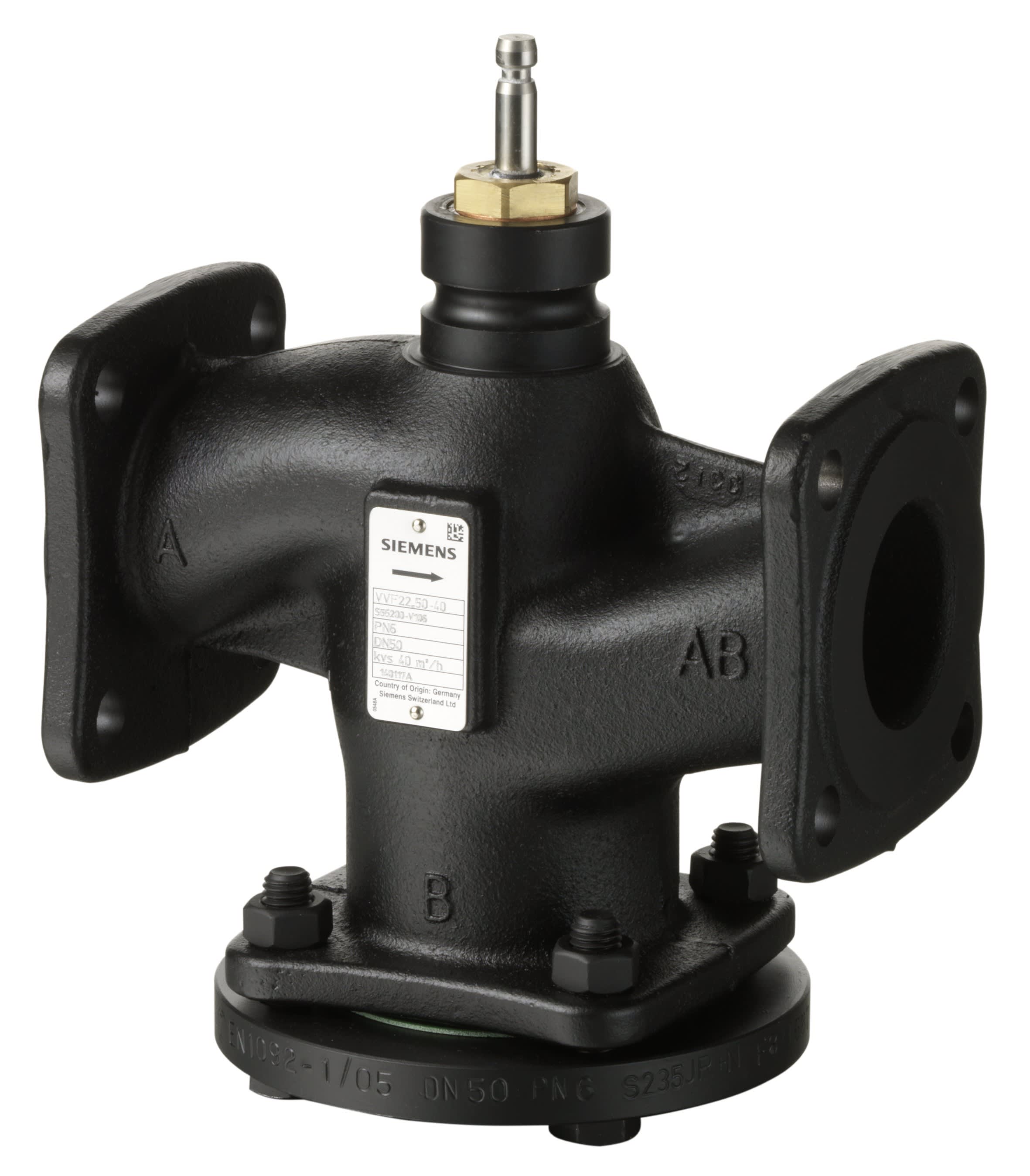 SIEMENS - BUILDING T - BCTS55200-V106 VVF22.50-40 VALV.2-VIE, PN6, DN50, KVS40