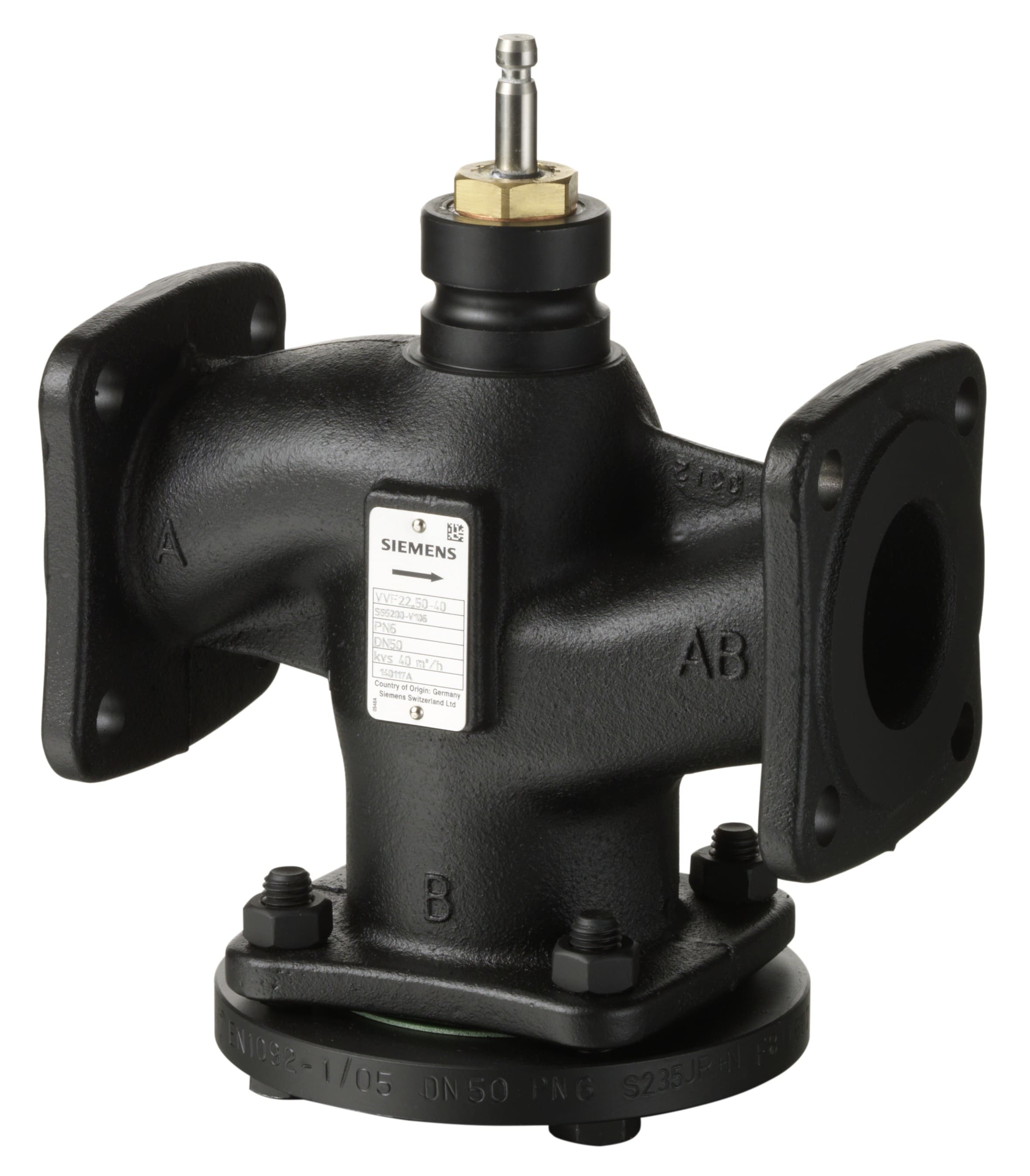 SIEMENS - BUILDING T - BCTS55200-V106 VVF22.50-40 VALV.2-VIE, PN6, DN50, KVS40