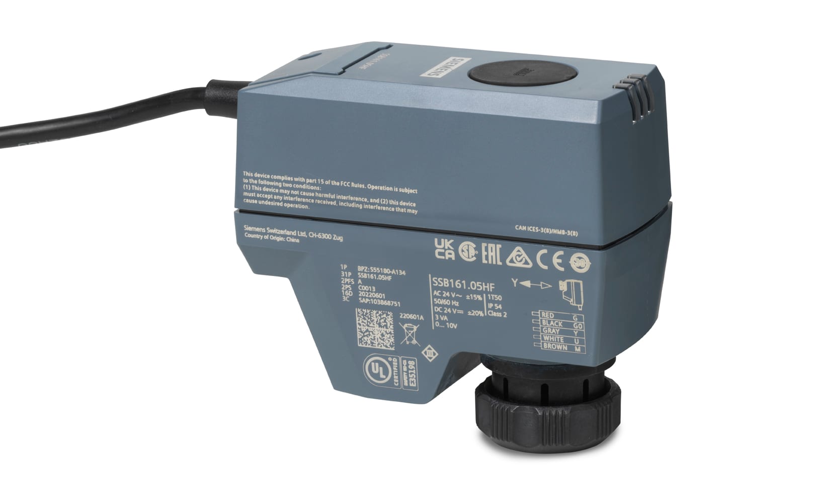 SIEMENS - BUILDING T - BCTS55180-A134 SERVOCOMANDO ELETTRICO 0..10V 24 V AC/DC