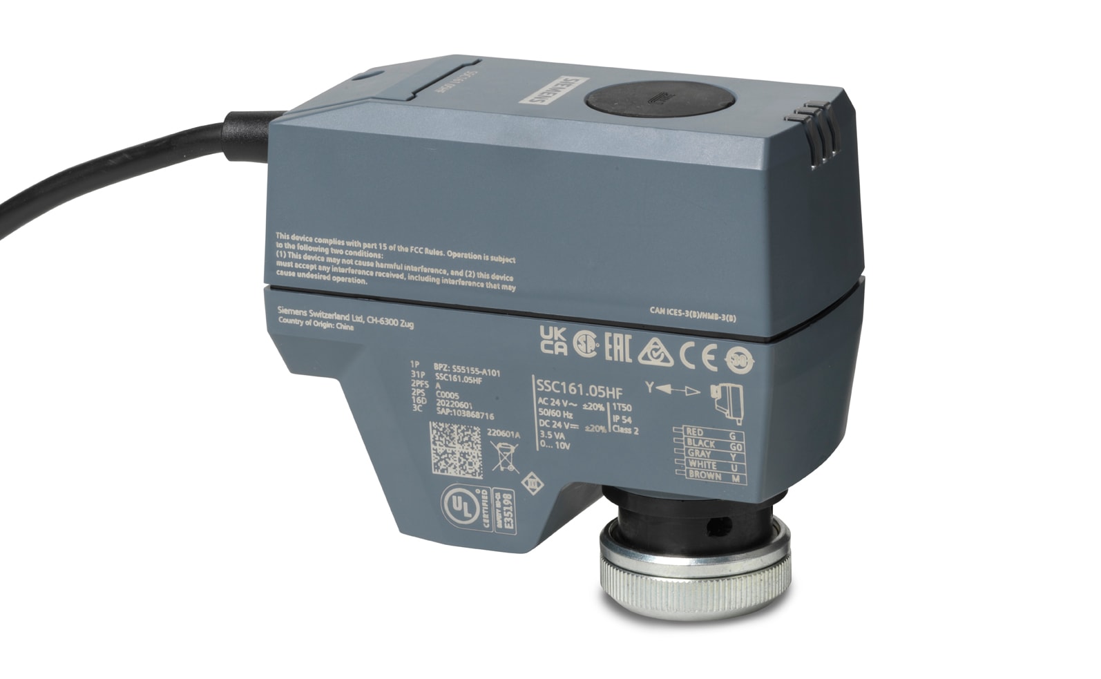 SIEMENS - BUILDING T - BCTS55155-A101 SERVOCOMANDO ELETTRICO 0..10V 24 V AC/DC