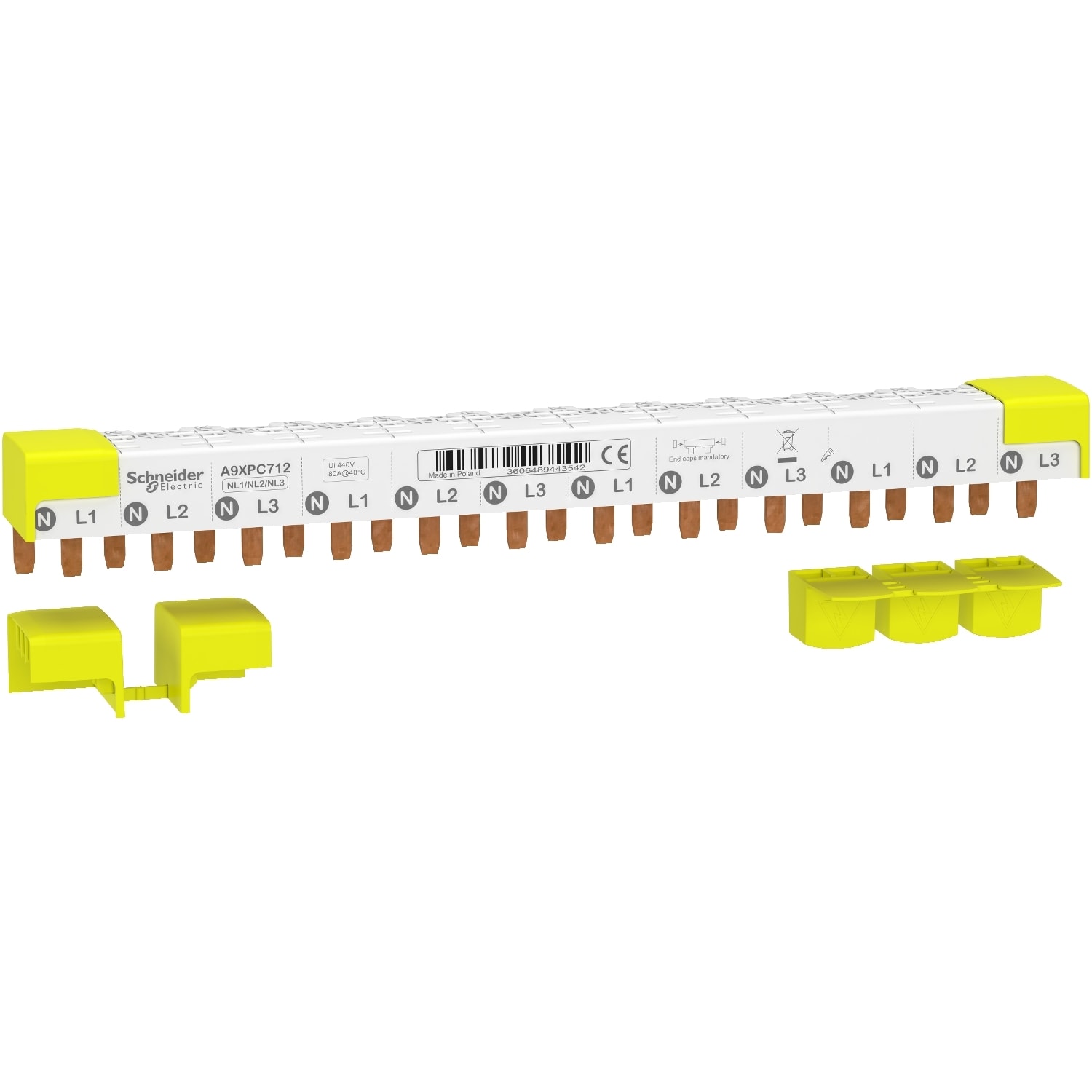SCHNEIDER ELECTRIC - SNRA9XPC712 PETTINE IC40 3P+N 12 MODULI