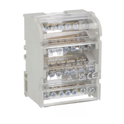 LOVATO - LOVACB4P100G07 RIPARTITORE DI POTENZA 4P 100A 7 CONN.