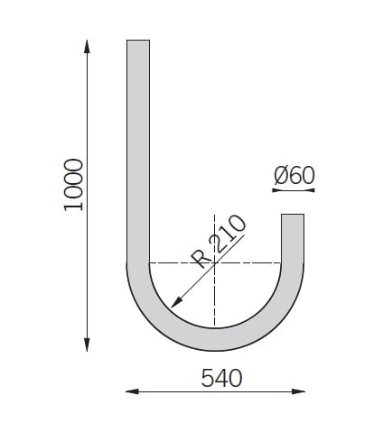 ARCLUCE SPA - ACL1099095X-21 BRACCIO CURVO D60 UP