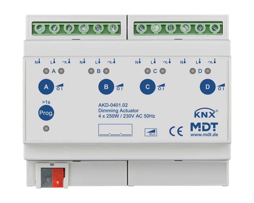 MDT ITALIA SRL - EYGAKD-0401.02 Dimmer Universale KNX 4 canali ,250W,230V