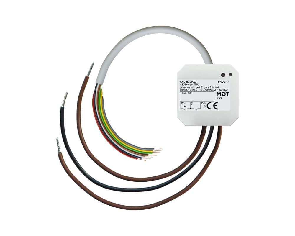 MDT ITALIA SRL - EYGAKU-B2UP.03 Attuatore KNX Universale 2 canali+4IN,10A,incaoo
