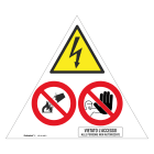 GRAFOPLAST SRL - GRAAL15110P1 PERICOLO E DIVIETO IN AL 350X303 1PZ