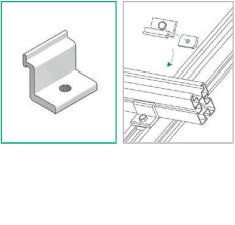ALUSISTEMI - ALUATL055.01 MORSETTO FERMALONGHERONE IN ALLUMINIO 45