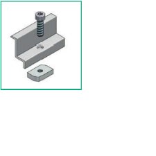 ALUSISTEMI - ALUATL004.8046 MORSETTO FINALE FISS. PANNELLI - CON VIT