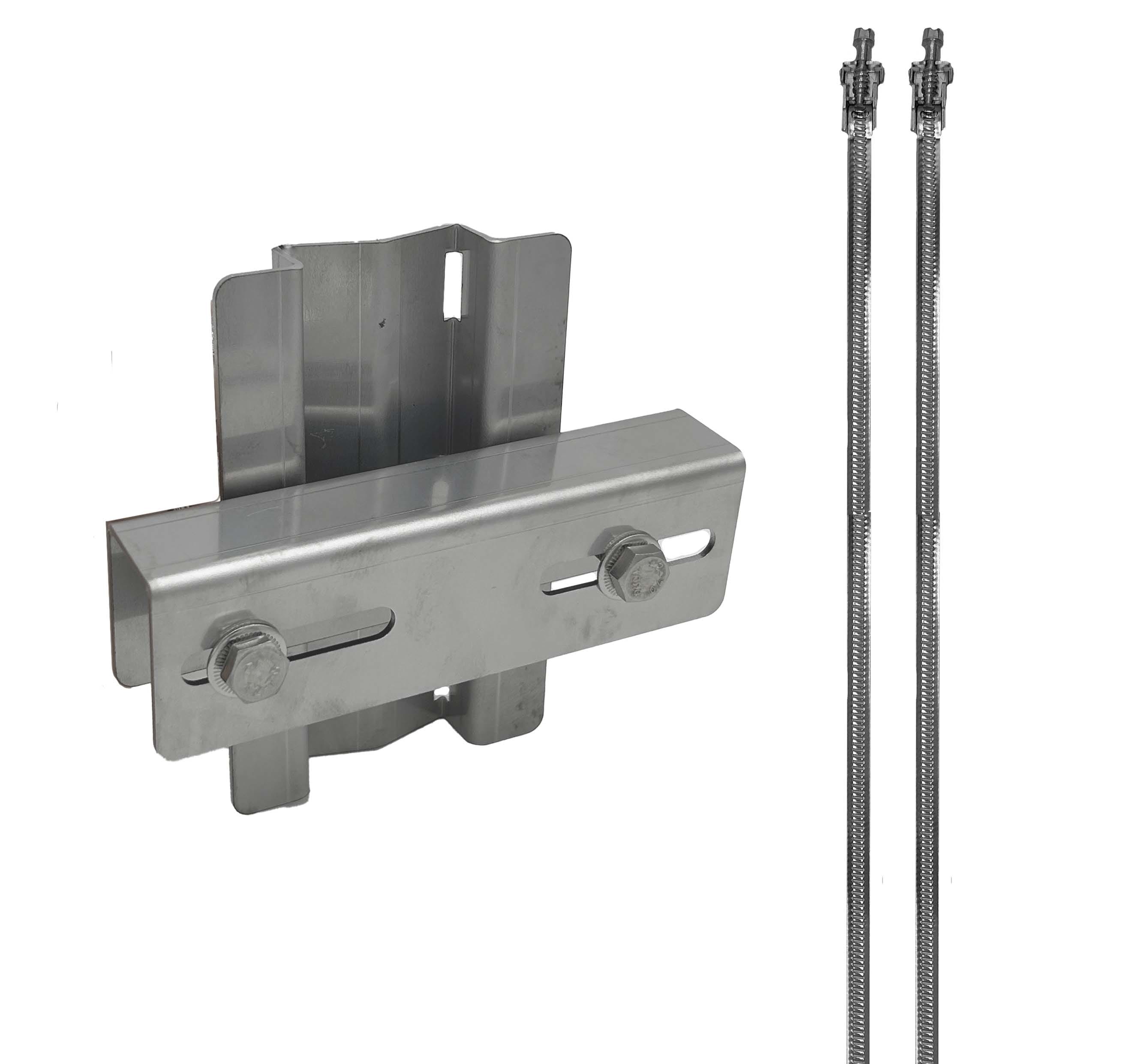UNIERRE SRL UNIPERSO - URRAM1526FZ Staffa acciaio 170mm-2 fascette-zinc.gal