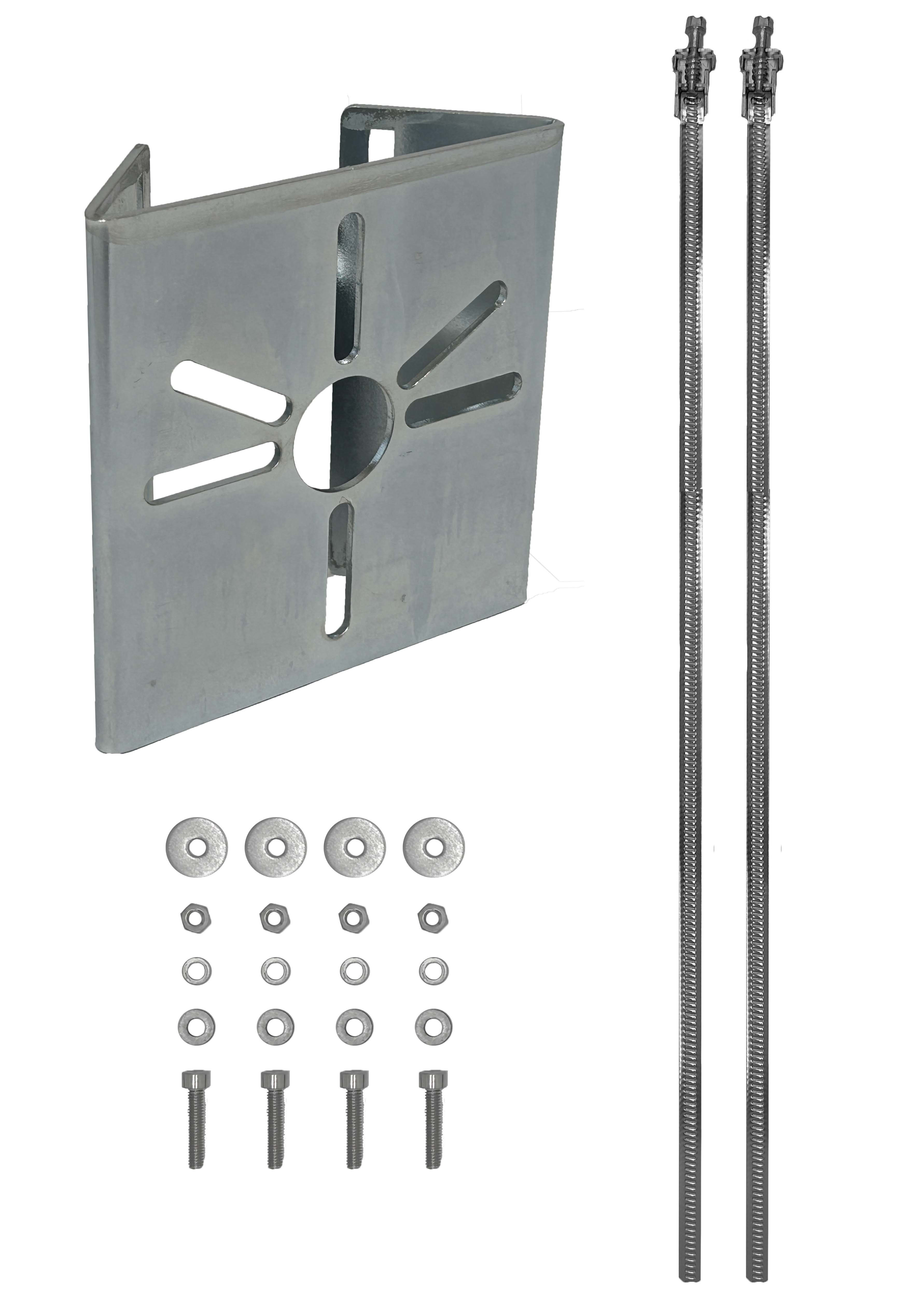 UNIERRE SRL UNIPERSO - URRAM1957FZ STAFFA ACCIAIO 107X107X2MM-ZINC.GAL-PALI