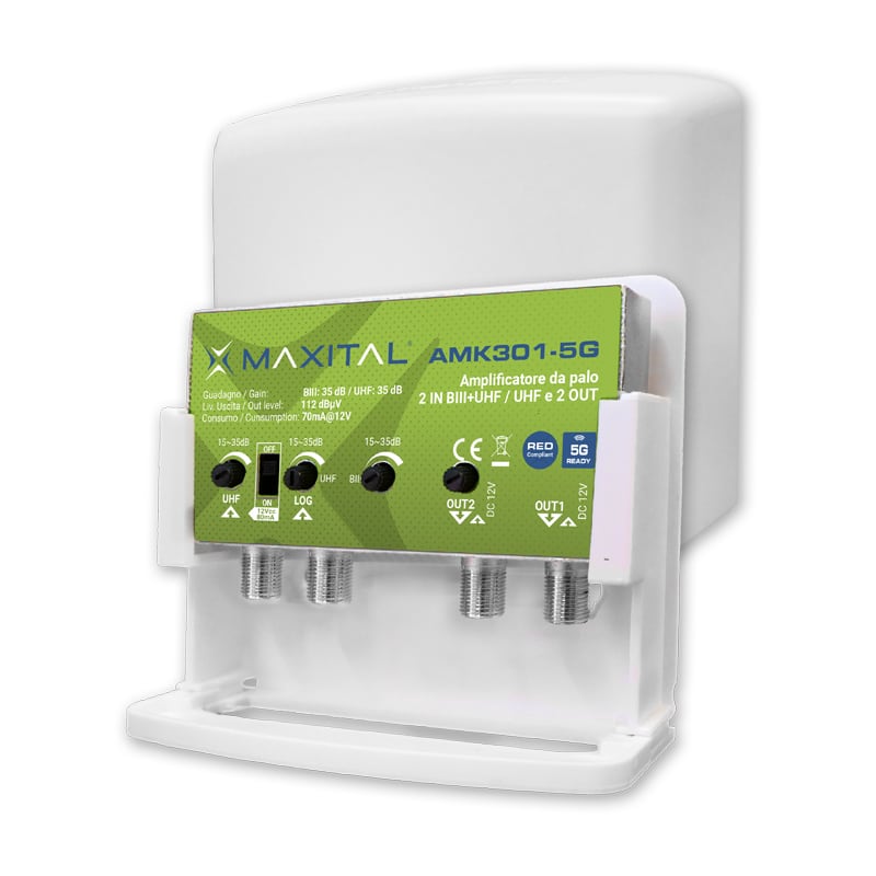 FTE MAXIMAL ITALIA S - FTEAMK301L2-5G AMK301L2-5G AMP. 2 IN. LOG/UHF 2 OUT 36D