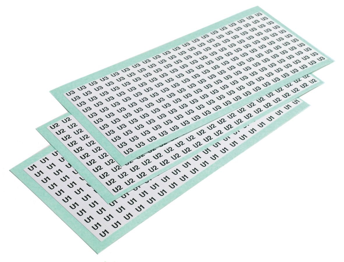 CEMBRE SPA - CEM25109-U1 STRISCE SEGNACAVO ANS 8X65 MM. SIGLA U1