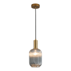 ROSSINI - RSSANT001BZGR SOSPENSIONE BRONZO/VETRO GRIGIO E27 IP20