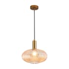 ROSSINI - RSSANT003BZAM SOSPENSIONE BRONZO/VETRO AMBRA E27 IP20
