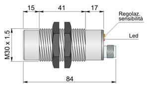 AECO SRL - ACOC30000024 SC30SP-CE25 NPN NO+NC H