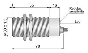 AECO SRL - ACOC30000040 SC30SM-C20 NPN NO+NC