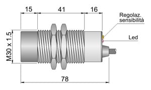 AECO SRL - ACOC30000055 SC30SM-CE25 PNP NO+NC