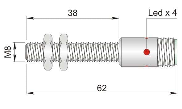 AECO SRL - ACOI08000082 SI8-DC2 PNP NO H