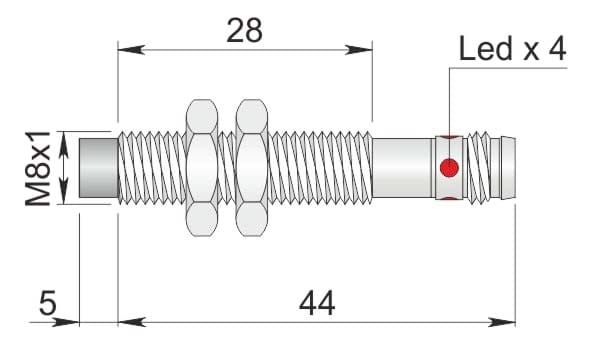 AECO SRL - ACOI08000095 SI8-DCE3 PNP NC H1 S