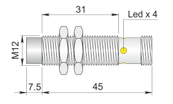 AECO SRL - ACOI12000727 SI12SS-DCE8 PNP NC H S