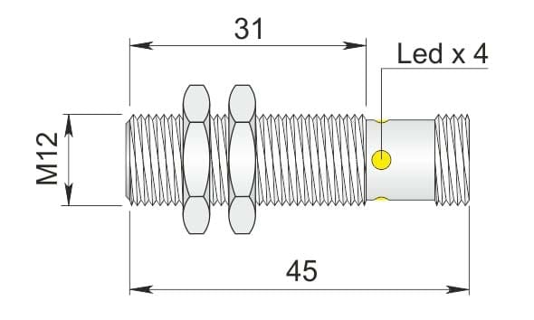 AECO SRL - ACOI12000744 SI12SS-DC4 PNP NO+NC H S