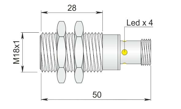 AECO SRL - ACOI18000558 SI18SS-DC8 PNP NO+NC H S
