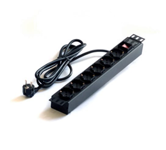 ATP SRL - APS408-002-30 CANALA 1U 8 PRESE CON LUMINOSO RAL9005