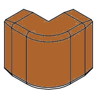 ARNOCANALI SPA - ARNKA1022.52 ANGOLO ESTERNO 21X10 LEGNO SCURO