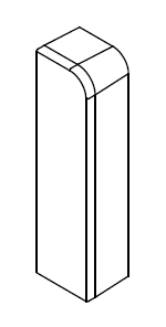 ARNOCANALI SPA - ARNSFE70L.3 TERMINALE SINISTRO KB72 BIANCO