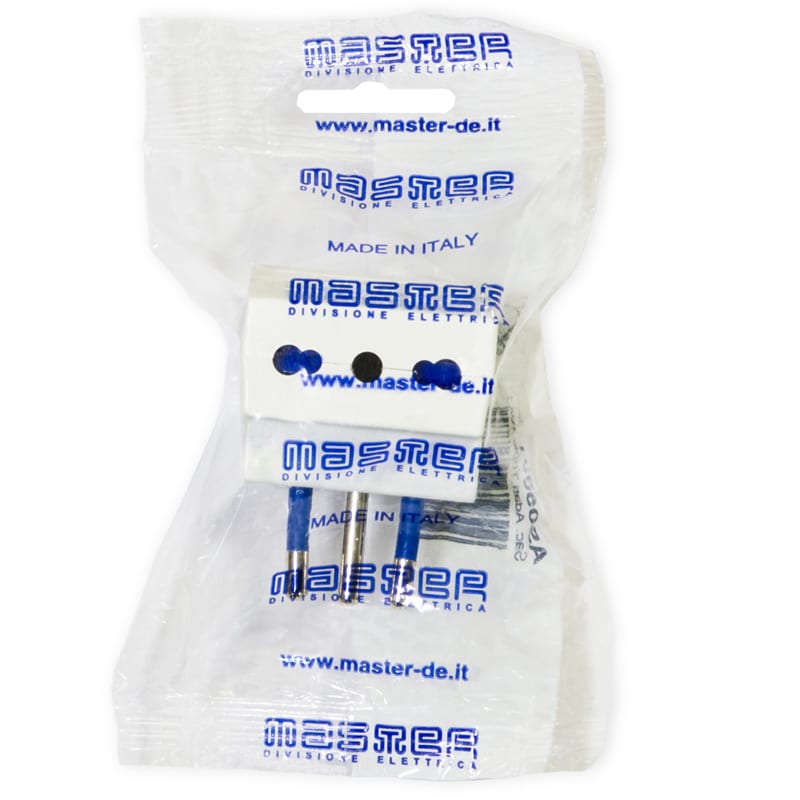 MASTER SRL - MSTAS05651 ADATTATORE TRIPLO 10A 2P+T BIANCO
