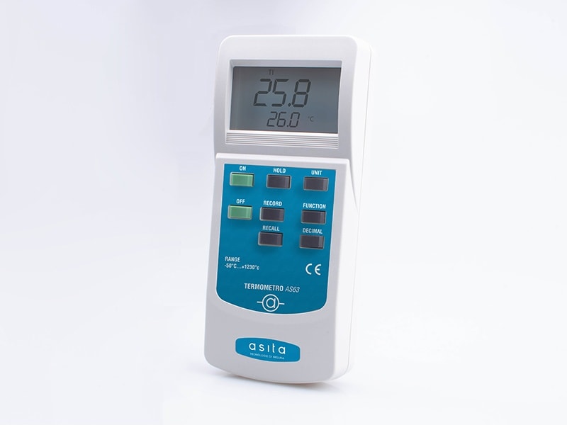 ASITA - ASIAS63/02 TERMOMETRO 2CANALI+2SONDE LIQUIDO/CONTAT
