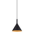 ROSSINI - RSSASI002N SOSPENSIONE NERO/ORO SATINATO E27 IP20