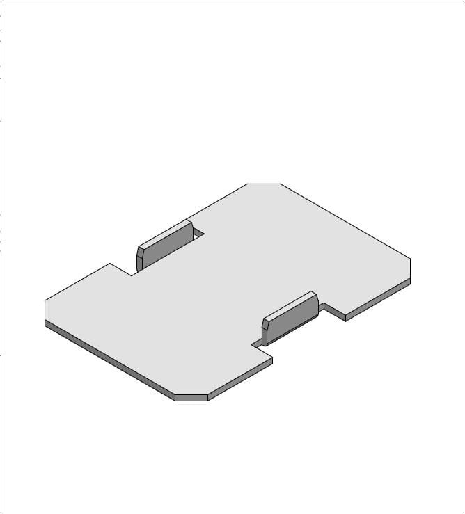 ALUSISTEMI - ALUATL047.4565 TAPPO COPRIFORO PER PROFILO 45X65