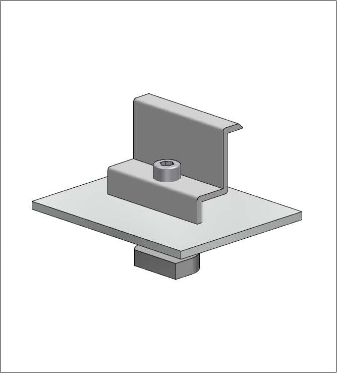 ALUSISTEMI - ALUATL102.8044 MORSETTO FINALE CON BASE PER FISS. LONGI