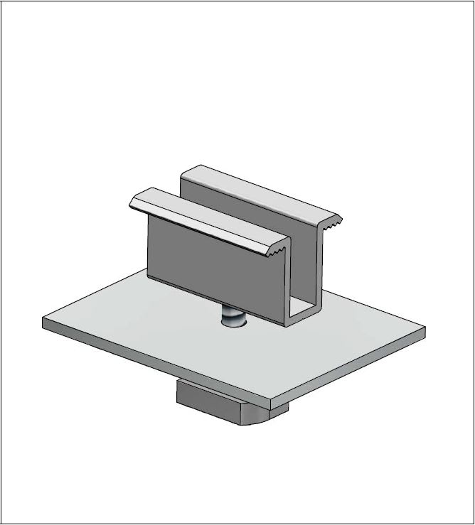 ALUSISTEMI - ALUATL103.80.4044 MORSETTO FINALE CON BASE PER FISS. LONGI