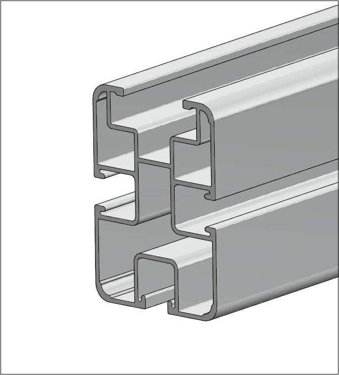 ALUSISTEMI - ALUATLPS4498.L630 PROFILO LONGHERONE 45X65 - IN ALLUMINIO